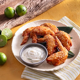 青檸甜酸沙律醬配炸雞翼 青檸甜酸沙律醬配炸雞翼