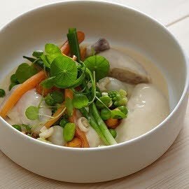 浸春雞伴嫩蔬菜 浸春雞伴嫩蔬菜