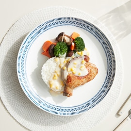 粟米忌廉汁雞扒配飯 粟米忌廉汁雞扒配飯