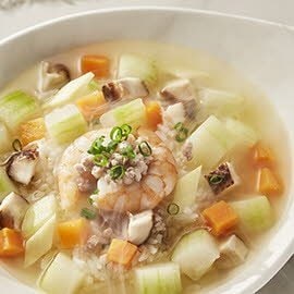 肉鬆節瓜冬菇粒湯飯 肉鬆節瓜冬菇粒湯飯