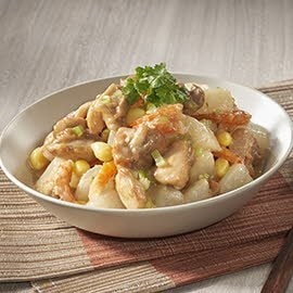 蘿蔔甘荀銀杏炆雞球