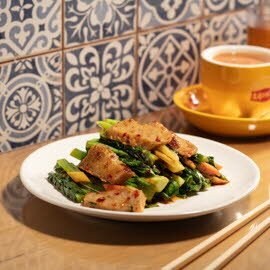 豉香魚崧油麥菜 豉香魚崧油麥菜