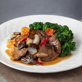 雙蠔蠔油百合羊肚菌炒牛小排