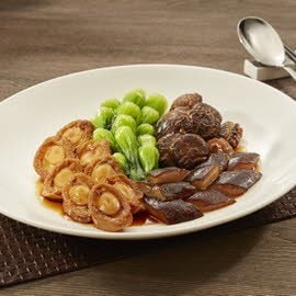 雙蠔蠔油雙菇鮑魚燴海參