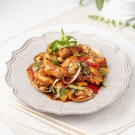 鮮辣蜆肉煮雞球 鮮辣蜆肉煮雞球