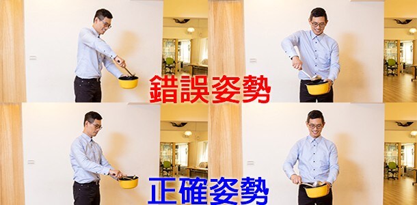 正確與錯誤工作姿勢比較 正確與錯誤工作姿勢比較