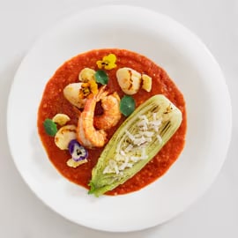 微辣羅馬蕃茄汁配海鮮時蔬