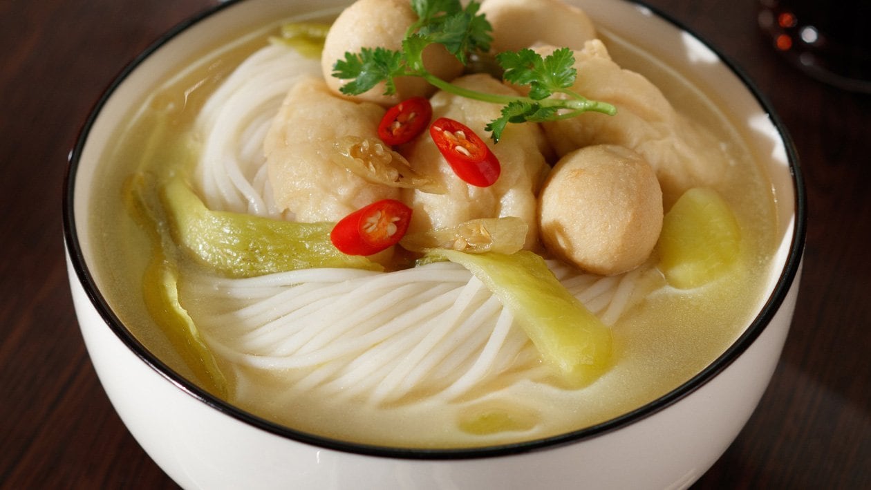瑤柱酸辣湯米線 – 食譜詳情